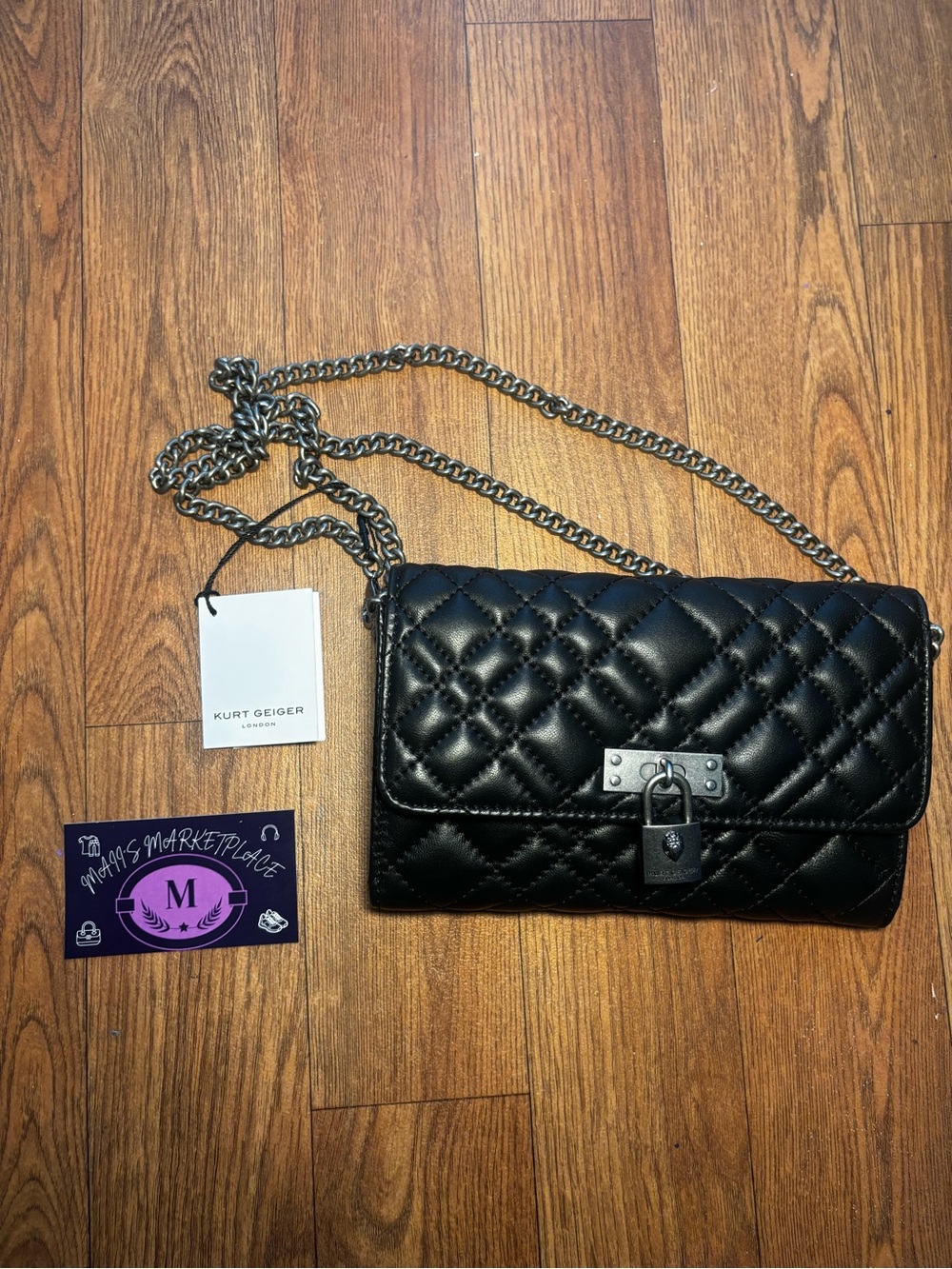 KURT GEIGER Brixton Leather Chain Wallet